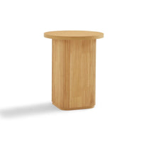 Kate Round Column Side Table in Natural Mid Season Sale Kings Warehouse 