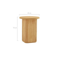 Kate Round Column Side Table in Natural Mid Season Sale Kings Warehouse 