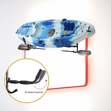 Kayak Canoe Wall-Mounted Rack Storage Brackets Swivel Sports Design Outdoor Recreation Kings Warehouse 