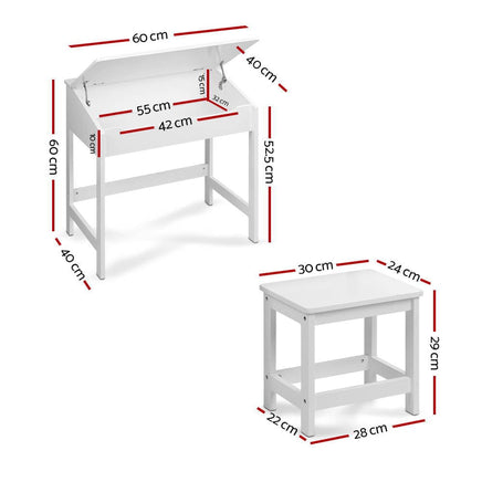 Keezi 2PCS Kids Table and Chairs Set Activity Children Playing Toys Study Desk Baby & Kids Kings Warehouse 