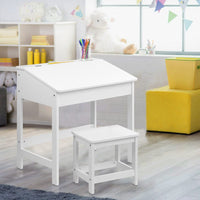 Keezi 2PCS Kids Table and Chairs Set Activity Children Playing Toys Study Desk Baby & Kids Kings Warehouse 