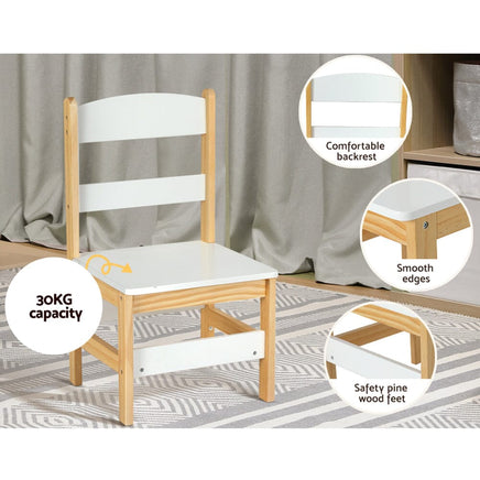Keezi 2PCS Kids Table and Chairs Set Study Activity Toys Storage Desk Drawer Baby & Kids Kings Warehouse 