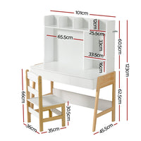 Keezi 2PCS Kids Table and Chairs Set Study Activity Toys Storage Desk Drawer Baby & Kids Kings Warehouse 