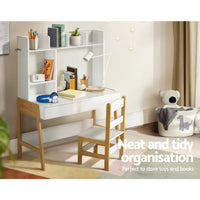 Keezi 2PCS Kids Table and Chairs Set Study Activity Toys Storage Desk Drawer Baby & Kids Kings Warehouse 