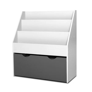 Keezi 3 Tiers Kids Bookshelf Magazine Rack Children Bookcase Organiser Storage Baby & Kids Kings Warehouse 