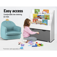 Keezi 3 Tiers Kids Bookshelf Magazine Rack Children Bookcase Organiser Storage Baby & Kids Kings Warehouse 