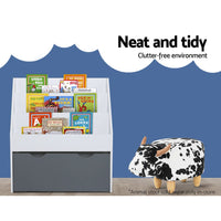 Keezi 3 Tiers Kids Bookshelf Magazine Rack Children Bookcase Organiser Storage Baby & Kids Kings Warehouse 