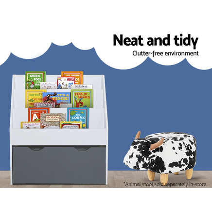 Keezi 3 Tiers Kids Bookshelf Magazine Rack Children Bookcase Organiser Storage Baby & Kids Kings Warehouse 
