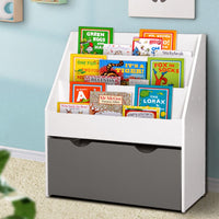 Keezi 3 Tiers Kids Bookshelf Magazine Rack Children Bookcase Organiser Storage Baby & Kids Kings Warehouse 