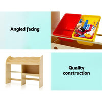 Keezi 3 Tiers Kids Bookshelf Storage Children Bookcase Toy Box Organiser Display Baby & Kids Kings Warehouse 