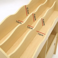 Keezi 3 Tiers Kids Bookshelf Storage Children Bookcase Toy Box Organiser Display Baby & Kids Kings Warehouse 