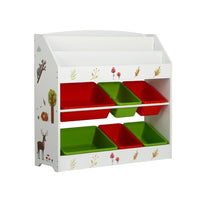 Keezi 3 Tiers Kids Bookshelf Storage Children Bookcase Toy Box Organiser Rack 6 Bins Baby & Kids Kings Warehouse 