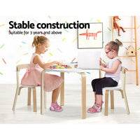 Keezi 3PCS Kids Table and Chairs Set Activity Toy Play Desk Baby & Kids Kings Warehouse 
