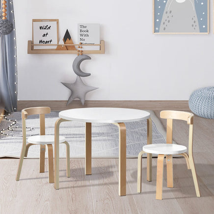 Keezi 3PCS Kids Table and Chairs Set Activity Toy Play Desk Baby & Kids Kings Warehouse 