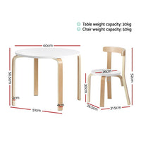 Keezi 3PCS Kids Table and Chairs Set Activity Toy Play Desk Baby & Kids Kings Warehouse 