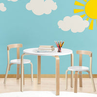Keezi 3PCS Kids Table and Chairs Set Activity Toy Play Desk Baby & Kids Kings Warehouse 