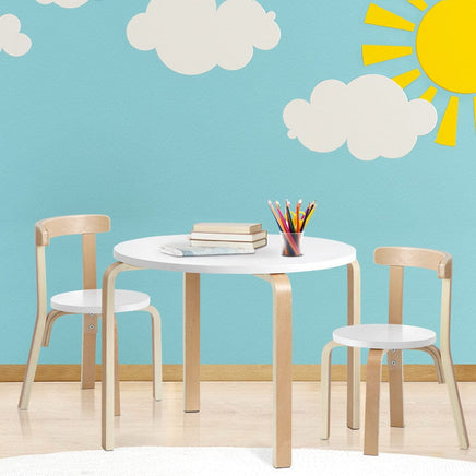 Keezi 3PCS Kids Table and Chairs Set Activity Toy Play Desk Baby & Kids Kings Warehouse 