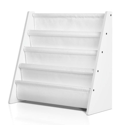 Keezi 4 Tiers Kids Bookshelf Magazine Shelf Children Bookcase Rack Organiser Baby & Kids Kings Warehouse 