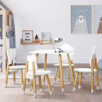 Keezi 5 Piece Kids Table and Chairs Set Children Activity Study Play Desk Kings Warehouse 