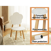 Keezi 5 Piece Kids Table and Chairs Set Children Activity Study Play Desk Kings Warehouse 