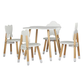 Keezi 5 Piece Kids Table and Chairs Set Children Activity Study Play Desk Kings Warehouse 