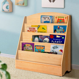 Keezi 5 Tiers Kids Bookshelf Magazine Shelf Organiser Bookcase Display Rack Baby & Kids Kings Warehouse 