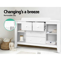 Keezi Baby Changing Table Diaper Station Drawers Chest Cabinet Nursery Furniture Baby & Kids Kings Warehouse 