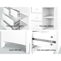 Keezi Baby Changing Table Diaper Station Drawers Chest Cabinet Nursery Furniture Baby & Kids Kings Warehouse 