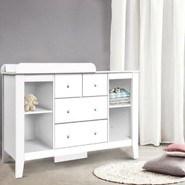 Keezi Baby Changing Table Diaper Station Drawers Chest Cabinet Nursery Furniture Baby & Kids Kings Warehouse 