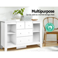 Keezi Baby Changing Table Diaper Station Drawers Chest Cabinet Nursery Furniture Baby & Kids Kings Warehouse 