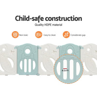 Keezi Baby Playpen 16 Panels Foldable Toddler Fence Safety Play Activity Barrier Kings Warehouse 