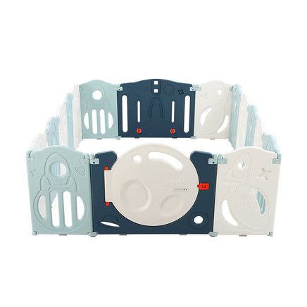Keezi Baby Playpen 16 Panels Foldable Toddler Fence Safety Play Activity Barrier Kings Warehouse 