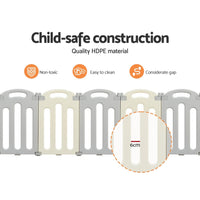 Keezi Baby Playpen 20 Panels Foldable Toddler Fence Safety Play Activity Centre Kings Warehouse 