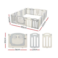 Keezi Baby Playpen 20 Panels Foldable Toddler Fence Safety Play Activity Centre Kings Warehouse 