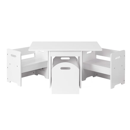 Keezi Kids Multi-function Table and Chair Hidden Storage Box Toy Activity Desk Big Baby Bazaar Kings Warehouse 