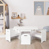 Keezi Kids Multi-function Table and Chair Hidden Storage Box Toy Activity Desk Big Baby Bazaar Kings Warehouse 