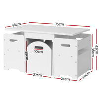 Keezi Kids Multi-function Table and Chair Hidden Storage Box Toy Activity Desk Big Baby Bazaar Kings Warehouse 