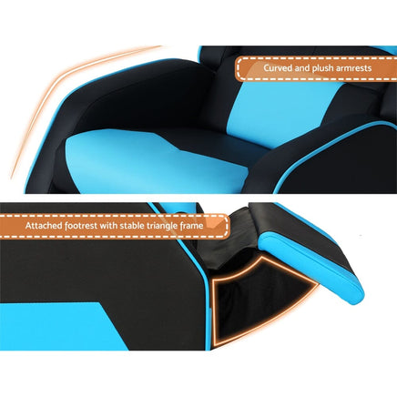 Keezi Kids Recliner Chair PU Leather Gaming Sofa Lounge Couch Children Armchair Baby & Kids Kings Warehouse 