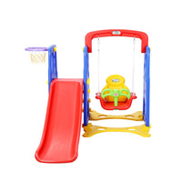 Keezi Kids Slide Swing Set Basketball Hoop Outdoor Playground Toys 120cm Blue Baby & Kids Kings Warehouse 