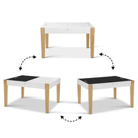 Keezi Kids Table Chair Set Children Storage Study Desk Toy Play Game Chalkboard Kings Warehouse 
