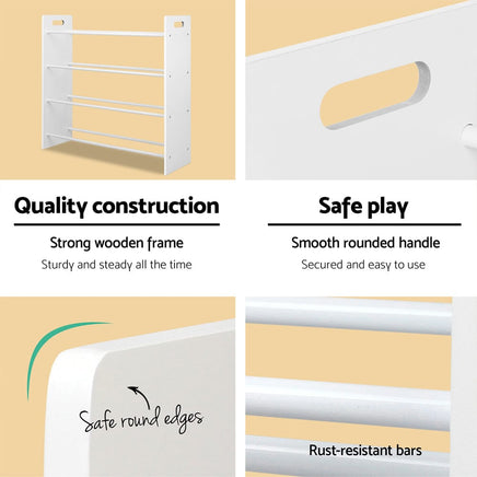 Keezi Kids Toy Box 12 Bins Bookshelf Organiser Children Storage Rack Baby & Kids Kings Warehouse 