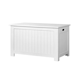 Keezi Kids Toy Box Chest Storage Blanket Children Clothes Room Organiser White Baby & Kids Kings Warehouse 