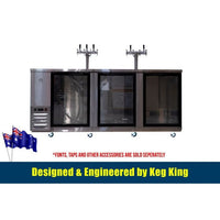 Kegerator - KegMaster Super Deluxe - Three Door Kings Warehouse 