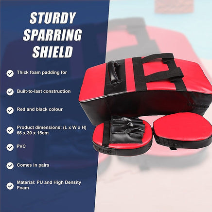 Kickboxing Shield & Punching Pad Combo – Sparring Training Strike Set Sports & Fitness Kings Warehouse 