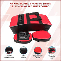 Kicking Boxing Sparring Shield & Punching Pad Mitts Combo Sports & Fitness Kings Warehouse 