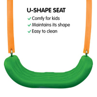 Kids 4-Seater Swing Set with Slide Purple Green Kings Warehouse 