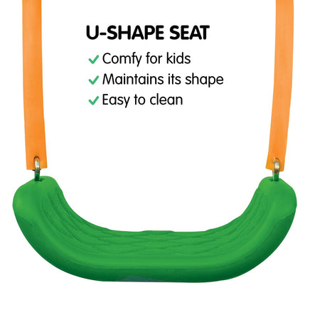 Kids 4-Seater Swing Set with Slide Purple Green Kings Warehouse 