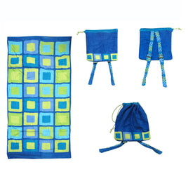 Kids Beach Towel N Bag Cubes Home & Garden Kings Warehouse 