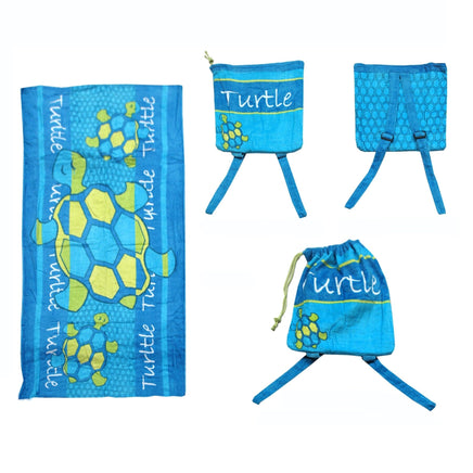 Kids Beach Towel N Bag Turtle Home & Garden Kings Warehouse 