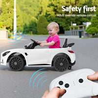 Kids Electric Ride On Car Mercedes-Benz AMG GTR Licensed Toy Cars Remote White Baby & Kids Kings Warehouse 